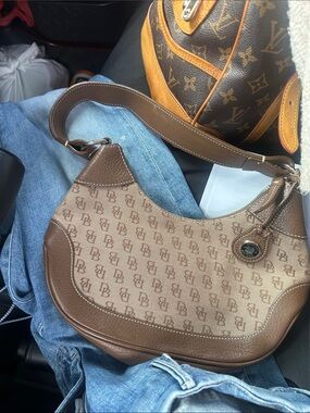 Dooney & Bourke Brown Logo Hobo Bag